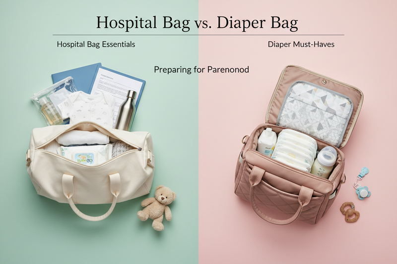 Hospital Bag vs Diaper Bag: What's the Difference