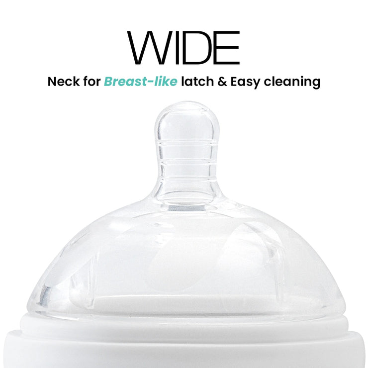 Soft breast-like baby bottle