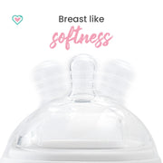 Wide-neck soft baby feeder bottle