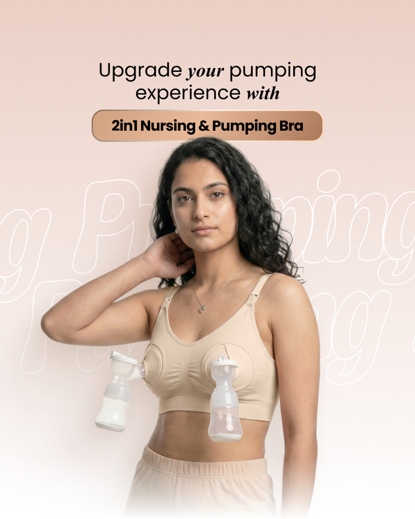 2 in 1 nursing and pumping bra