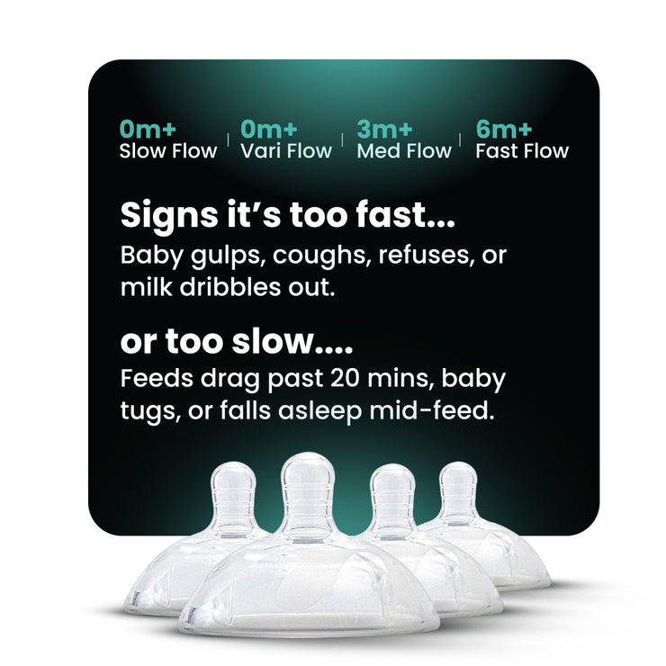 Squishy feeder nipple 0m+ slow flow