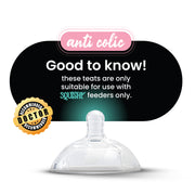 Squishy feeder nipple 0m+ slow flow