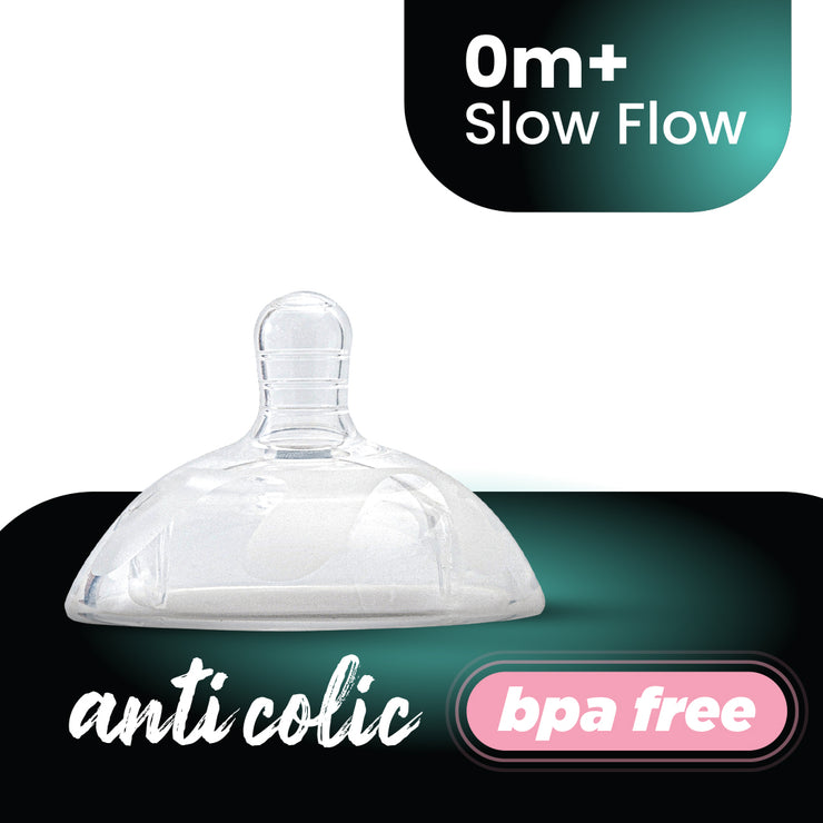 Squishy feeder nipple 0m+ slow flow