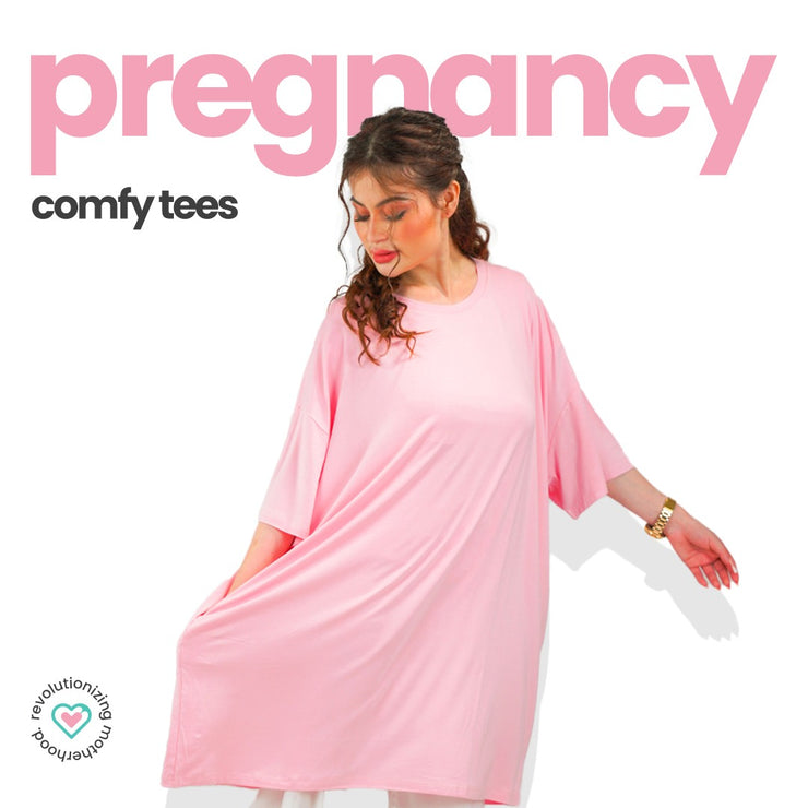 Ornavo Plain Pink Comfy Tee